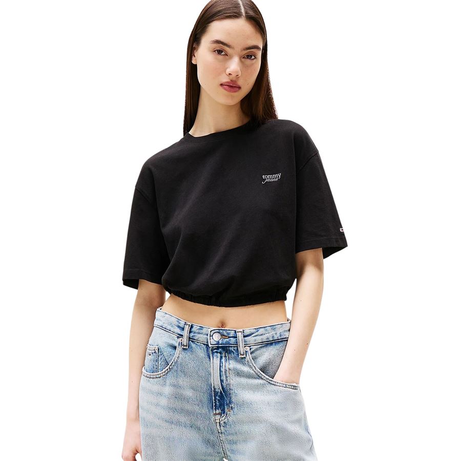 T-shirt crop larga con schiena aperta da donna Tommy Jeans | DW0DW20324BDS